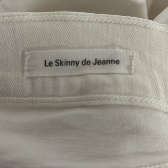 Frame Denim Distressed Ripped White Mid-rise Skinny Stretch Jeans, 25 - Picture 9 of 12